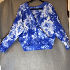 JoyLab Blue and White Tie-Dye Hoodie.  Excellent Condition.